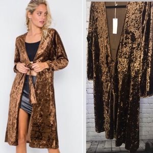 velvet kimono duster cardigan